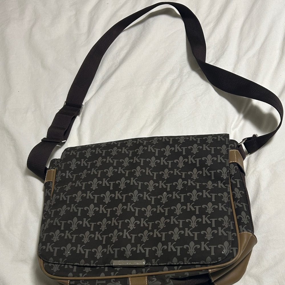 Stylish Black and Brown Men's Shoulder Bag